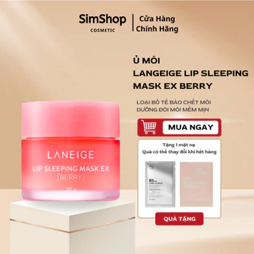 Mặt nạ ngủ ủ môi Laneige Lip Sleeping Mask Hàn Quốc SimShop20 Dưỡng môi hồng hào căng mọng 3g 20g