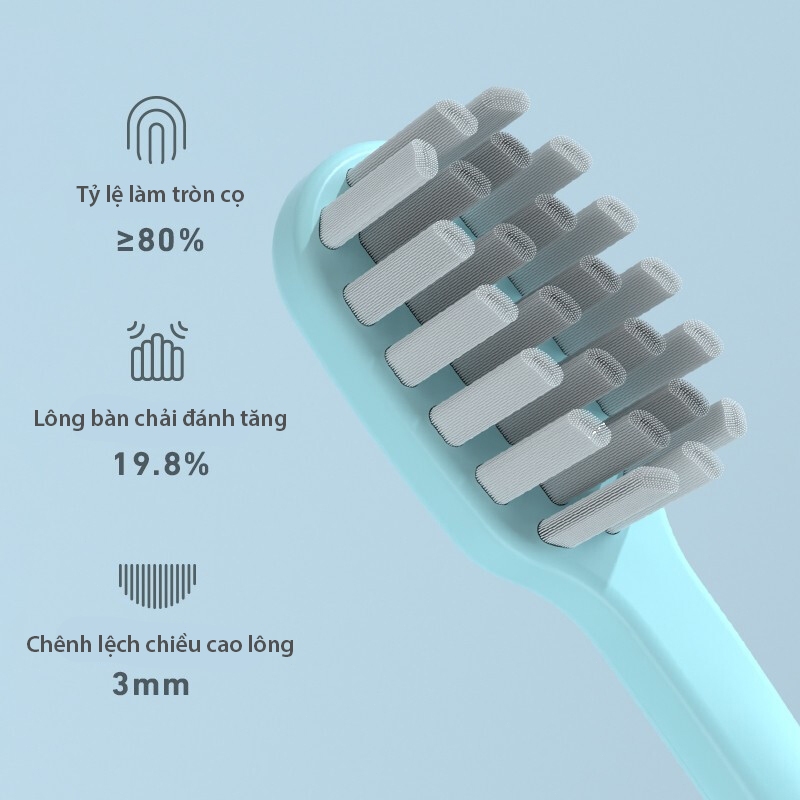 Bàn Chải Điện Lenovo Sonic A1 - Máy đánh răng sóng âm công nghệ Đức - Tặng kèm 5 đầu thay thế