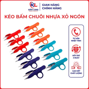 Kéo Bấm Chỉ Chuôi Nhựa Xỏ Ngón – Phụ Kiện Ngành May Chính Hãng( Combo 2 và 5 cái)