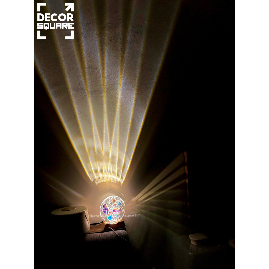 Đèn Ngủ Thuỷ Tinh 3D Led phát sáng hình Hành Tinh Vũ Trụ & Phi Hành Gia| decor phòng ngủ chill