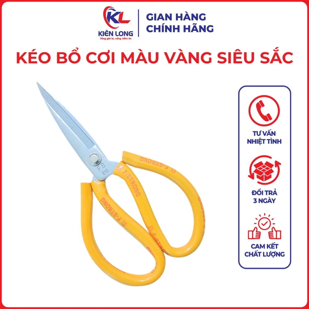 Kéo Bổ Cơi 168 Màu Vàng – Kéo Bổ Túi Siêu Sắc, Siêu Bền