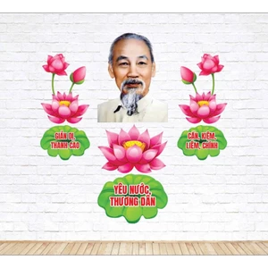 Bộ Trang Trí Lớp Học Hoa Sen – Hình Ảnh Bác Hồ 🌸