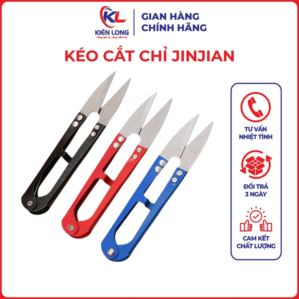 Kéo Cắt Chỉ JINJIAN Chính Hãng – 12 Cái 1 Dây, Phụ Kiện Ngành May