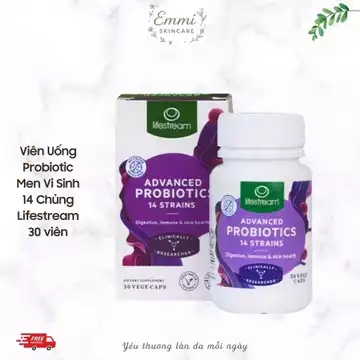 [Công Ty] Viên Uống Probiotic Men Vi Sinh 14 Chủng Lifestream Advanced Probiotics New Zealand 30 viên
