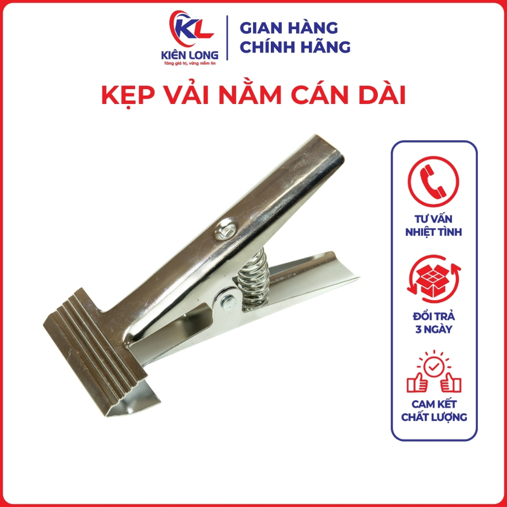 Kẹp Vải Nằm Cán Dài Mạ – Có Răng Cưa Cố Định Vải, Dụng Cụ Cắt May Nhập Khẩu