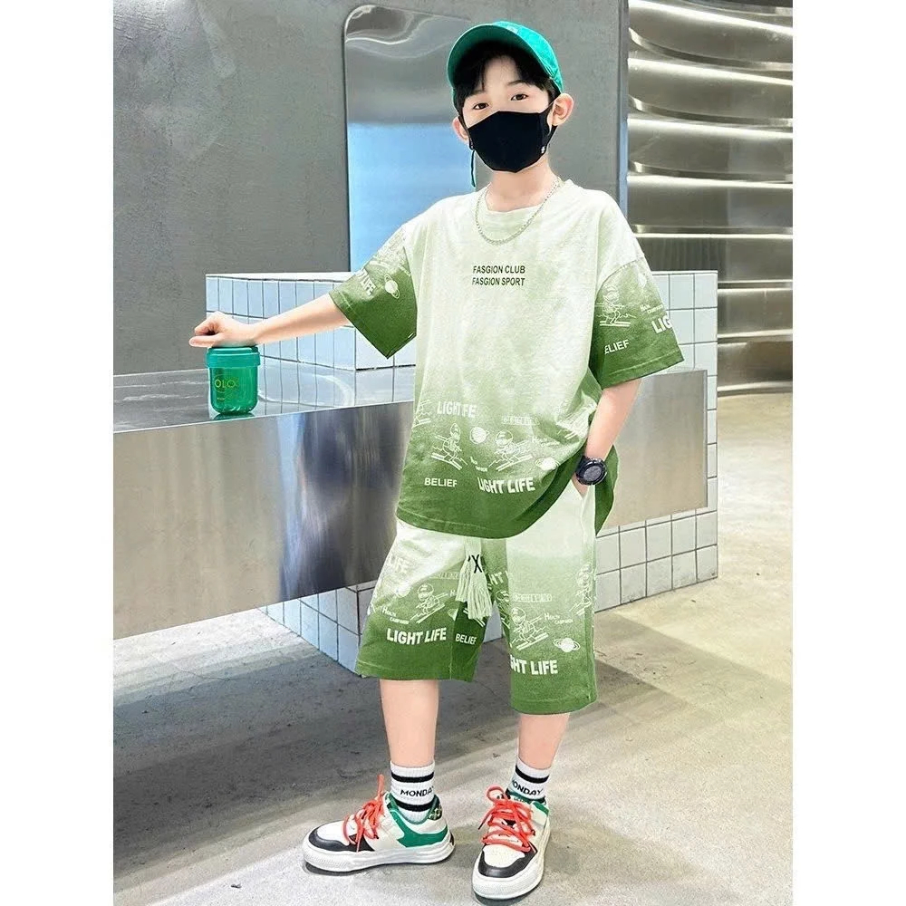 [Peinn] Bộ quần áo mùa hè dành cho bé trai 14-52kg mẫu CLUB. Chất liệu co dãn thoáng mát. H29 - EB85