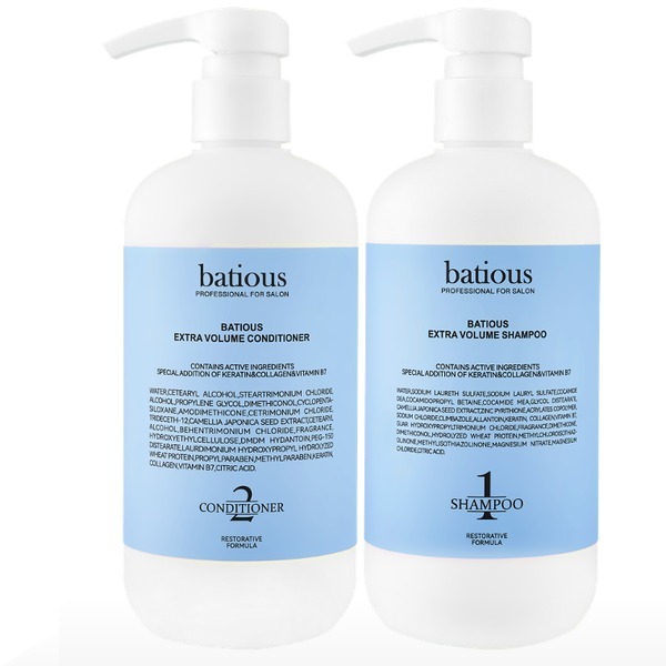 Dầu Gội, Xả Batious Xanh Dành Cho Da Dầu, Làm Phồng Chân Tóc 500ml-960ml