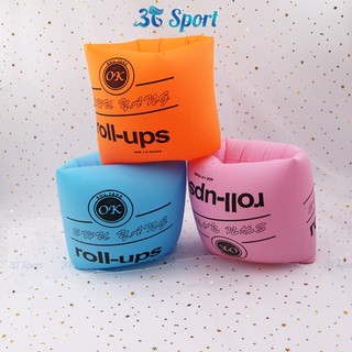 Phao tay tập bơi Roll-ups dùng cho bé và người lớn dưới 55Kg, Phao tay chất liệu PVC Cao Cấp dày dặn