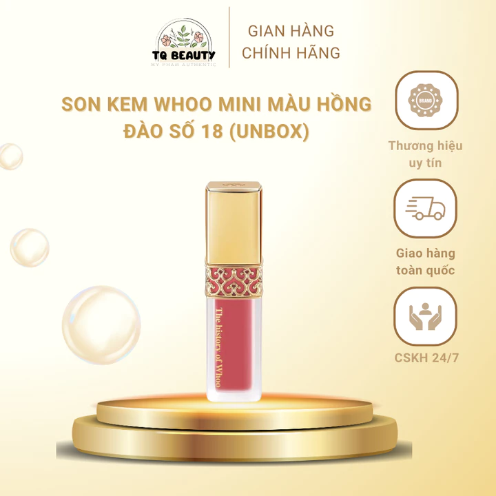 Son Kem Whoo Mini Màu Hồng Đào Số 18 (unbox)