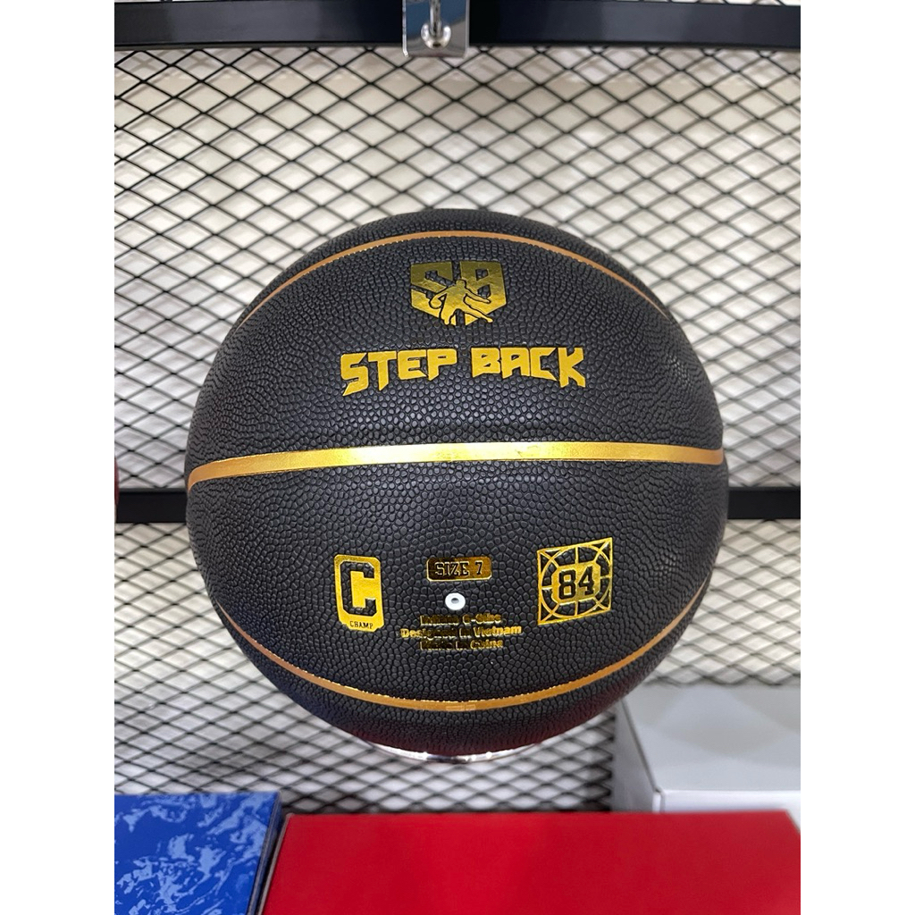 Quả Bóng Rổ Stepback The Champ – Bóng rổ chuẩn thi đấu Số 7 - Quả bóng rổ màu đen