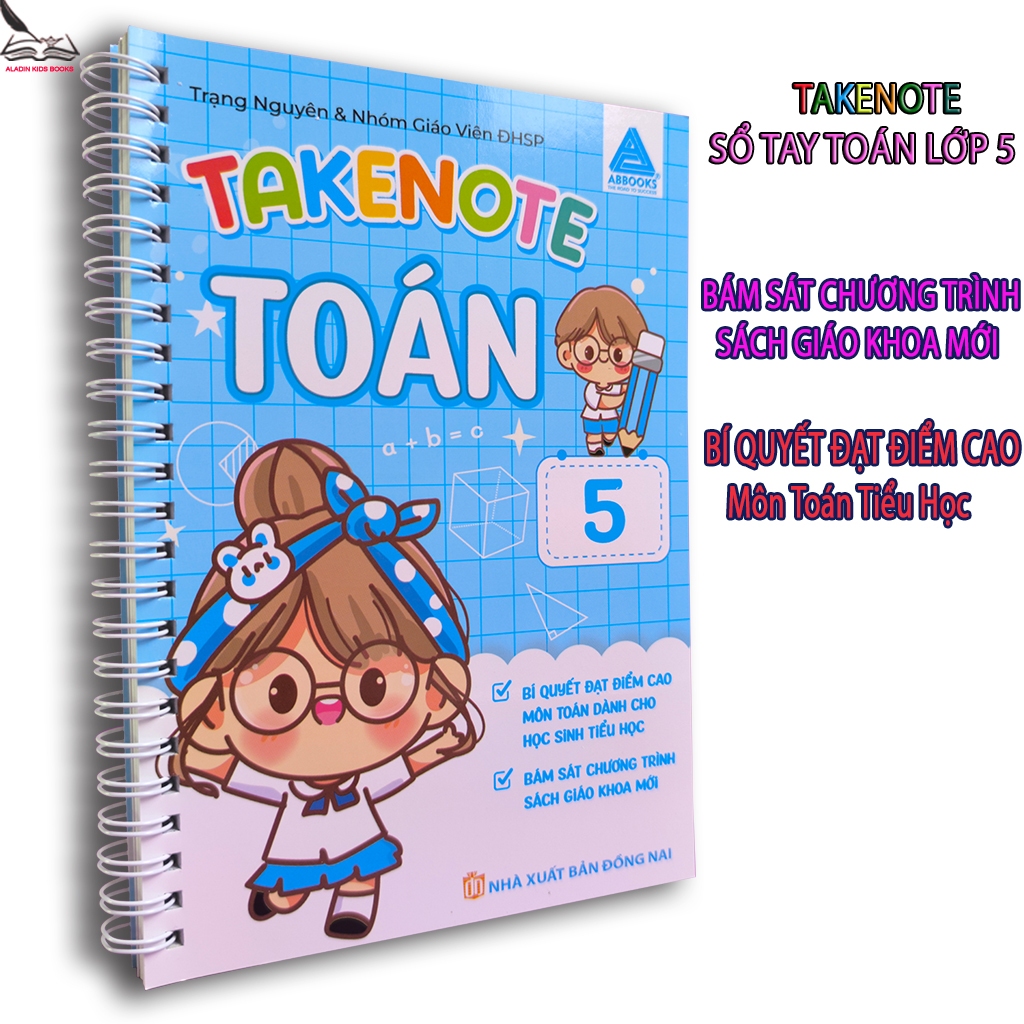 Sách - Take Note Toán Lớp 5 – Sổ Tay Thực Hành Bám Sát Chương Trình Môn Toán Tiểu Học