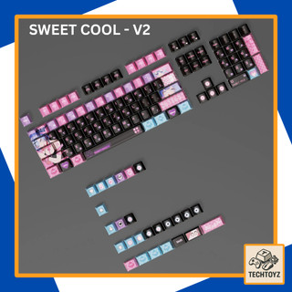 Bộ Keycaps Sweet Cool - Siêu Dễ Thương - PBT DyeSub - Cherry Profile