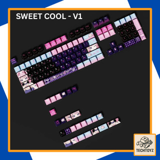 Bộ Keycaps Sweet Cool - Siêu Dễ Thương - PBT DyeSub - Cherry Profile