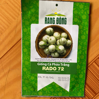 Hạt giống Cà Pháo Trắng Rado 72 Gói 0,5g dễ trồng, năng suất cao, tỷ lệ nẫy mầm cao