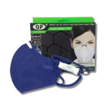 Khẩu trang 7 lớp than hoạt tính GP Extreme chống bụi, chống độc (Giặt được). Quai dán sau gáy