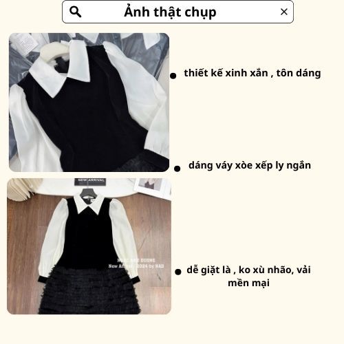 váy nữ sang chảnh, đầm tiểu thư dài tay dáng ngắn xòe cổ sơ mi phong cách Hàn Quốc Donna hcom3404