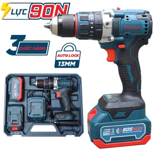 MÁY KHOAN BOSSUN M21B-ID1390NBL, KHÔNG CHỔI THAN, 3 CHỨC NĂNG, 25 CẤP ĐỘ TRƯỢT, PIN 10 CELL
