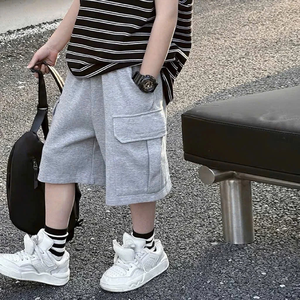 [Peinn] Quần đùi túi hộp bé trai 18-52kg thiết kế năng động cá tính. Chất liệu thoáng mát. H33 - EB101