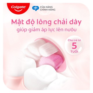 [HB Gift] Bàn chải Colgate cho bé 5+ tuổi Fluffy Paw họa tiết thú cưng đáng yêu, lông chải siêu mềm