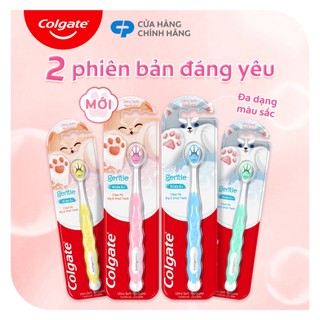 [HB Gift] Bàn chải Colgate cho bé 5+ tuổi Fluffy Paw họa tiết thú cưng đáng yêu, lông chải siêu mềm