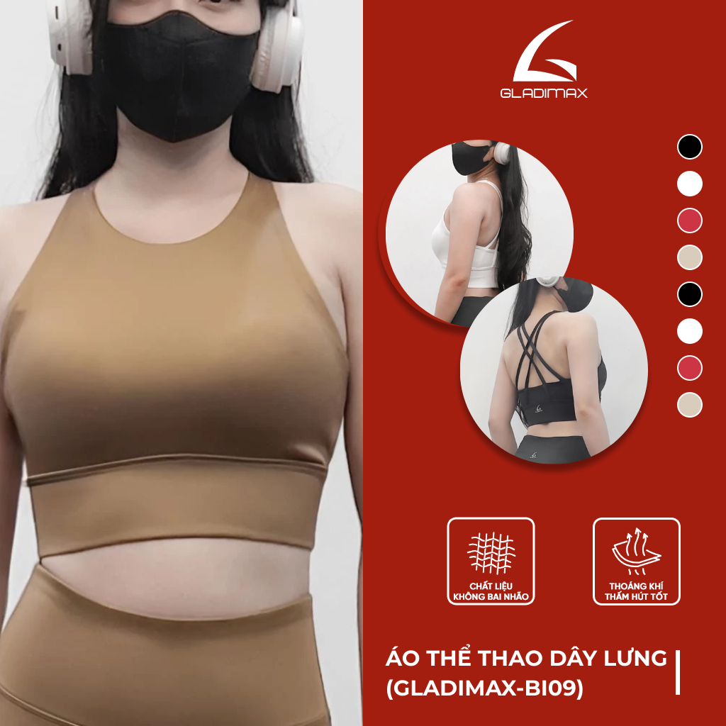 Áo Bra Thể Thao Nữ BI09 Thời Trang Hottrend Gladimax, Áo Tập Gym Yoga Thoáng Mát Năng Động