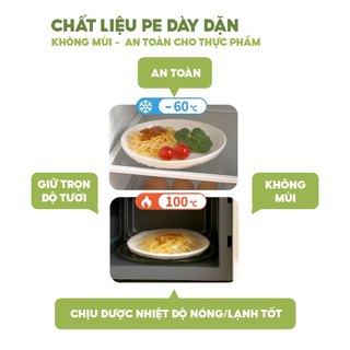 Màng bọc thực phẩm TOPGIA hộp 100 cái treo tường tiện lợi, chất liệu an toàn cho thực phẩm chun co dãn