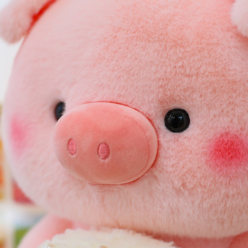 Gấu bông heo ôm bó hoa làm quà tặng sinh nhật, ngày lễ valentine cho người yêu,bạn gái
