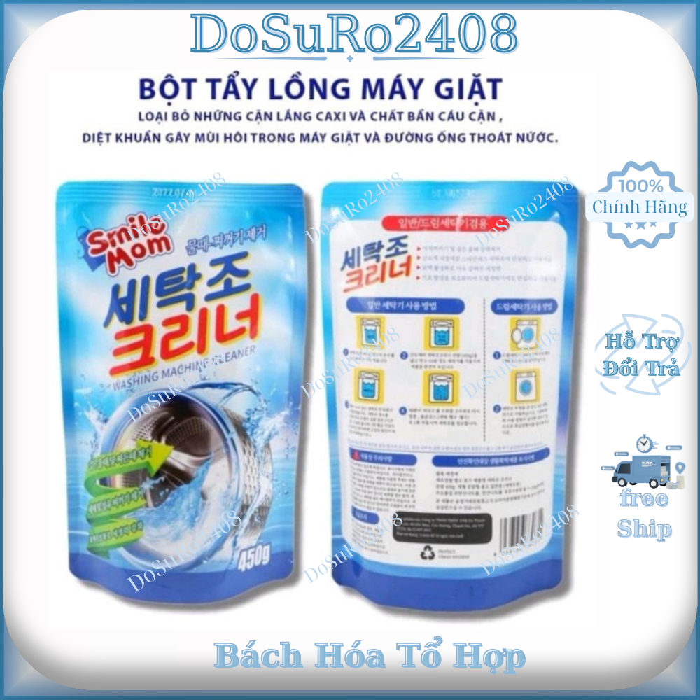 Bột Vệ Sinh máy giặt Hàn Quốc sát khuẩn khử mùi an toàn cho gia đình 450g