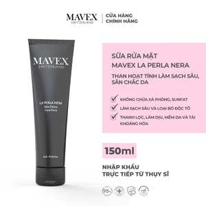 Sữa rửa mặt Mavex La Perla Nera than hoạt tính làm sạch sâu, săn chắc da 150ML
