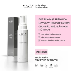 Bọt rửa mặt trắng da Mavex White Perfection giảm lão hoá, mờ thâm 200ML