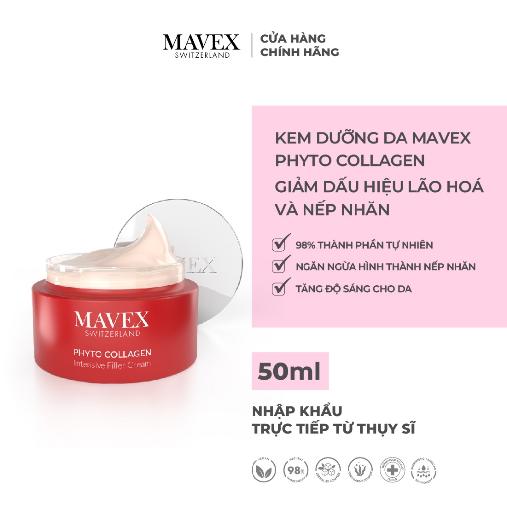 Kem dưỡng da Mavex Phyto Collagen giảm dấu hiệu lão hoá và nếp nhăn 50ML