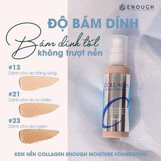 Kem nền Enough Collagen Moisture / Ultra X10 Cover up Foundation 100ml Duduhouse