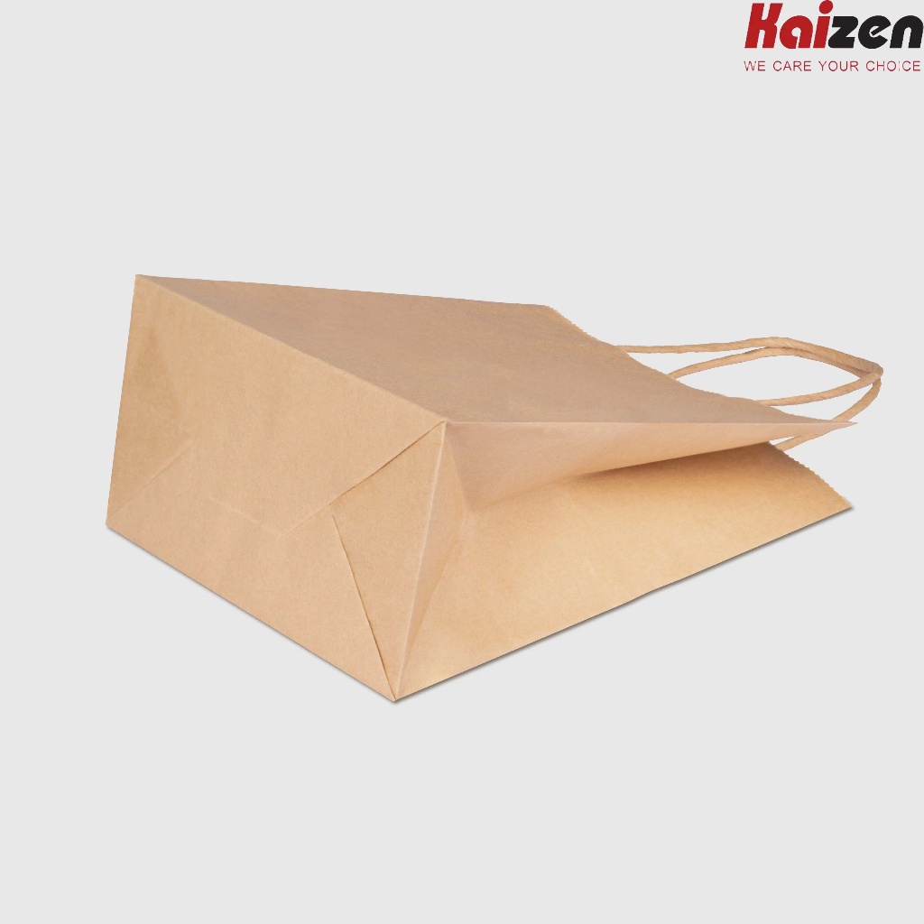 50 Túi Giấy Kraft Nâu quai xoắn đựng đồ size to