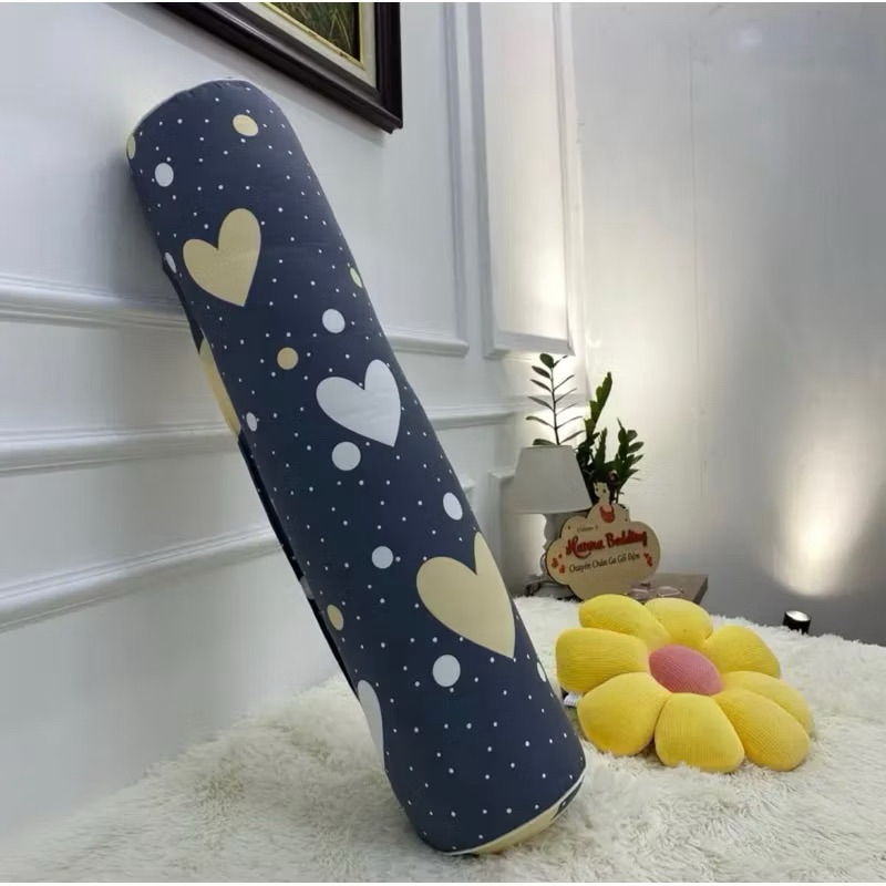 Gối Ôm Dài 35x95cm,Vỏ Cotton 100%,Mềm Mát,Có Khoá Kéo,Tiện Lợi,Gối Ôm Người lớn SUNDEVI BEDDING