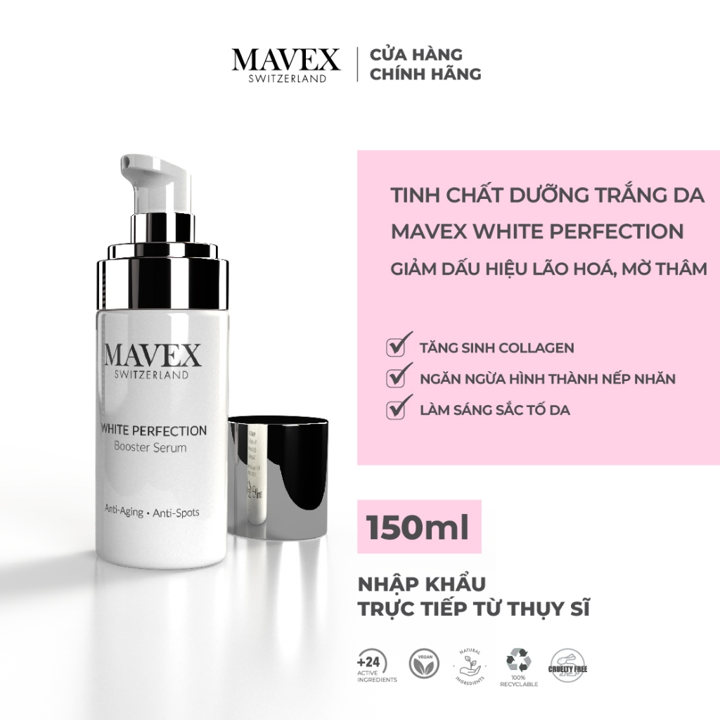 Tinh chất dưỡng trắng da Mavex White Perfection giảm lão hoá, mờ thâm nám 30ML