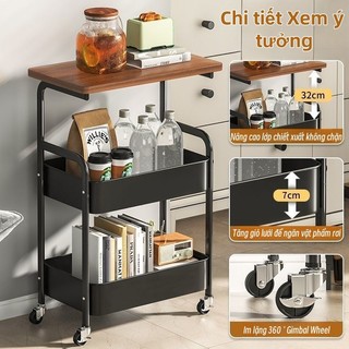 Xe Đẩy Spa JL Để Đồ Đa Năng Kệ Tiện Lợi Kệ để đồ đa năng [ Full thép cacbon ] Kệ 3 tầng có bánh xe