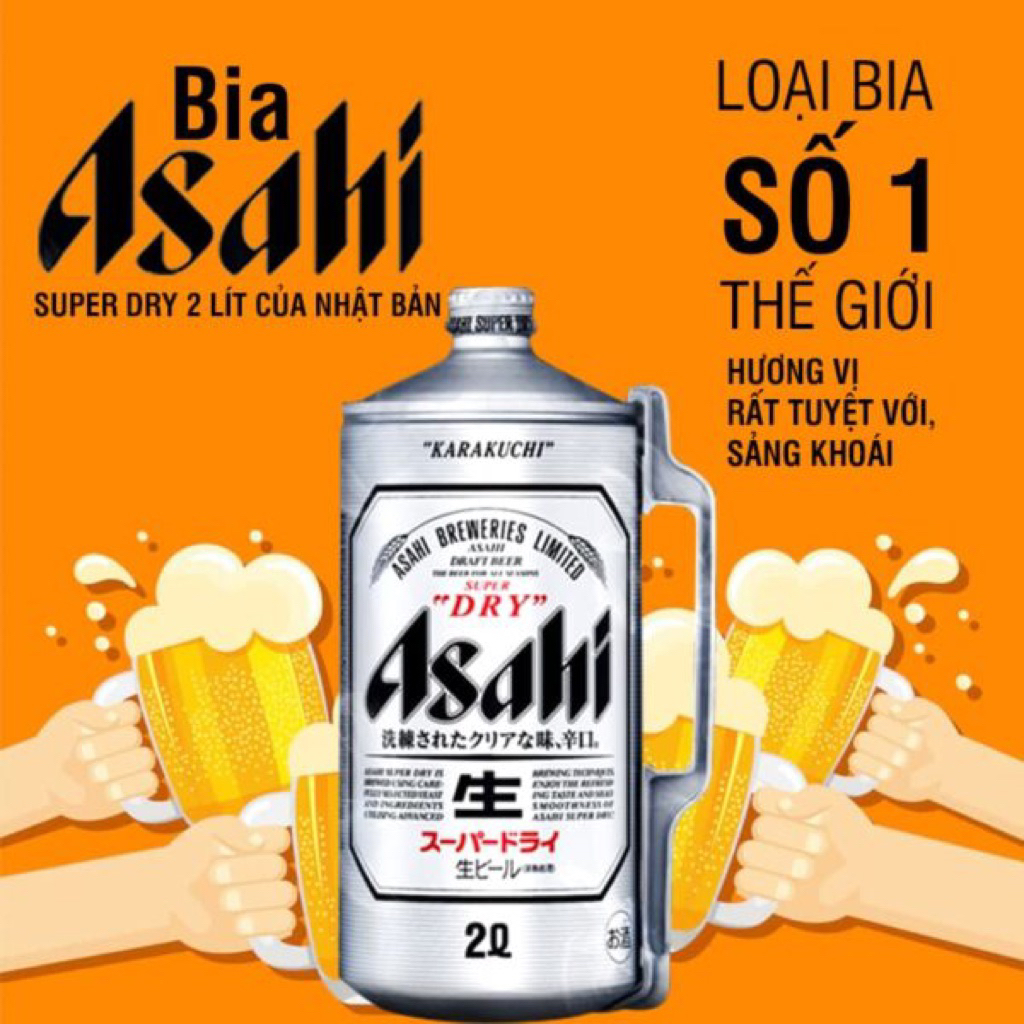 Bia Nhật Asahi 1 bình 2L | Shopee Việt Nam