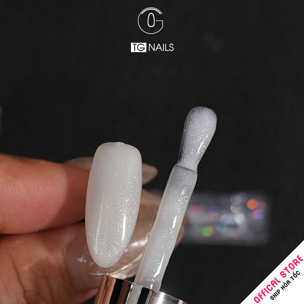 Sơn gel nhũ lấp lánh thương hiệu TG cọ tròn chai 10g