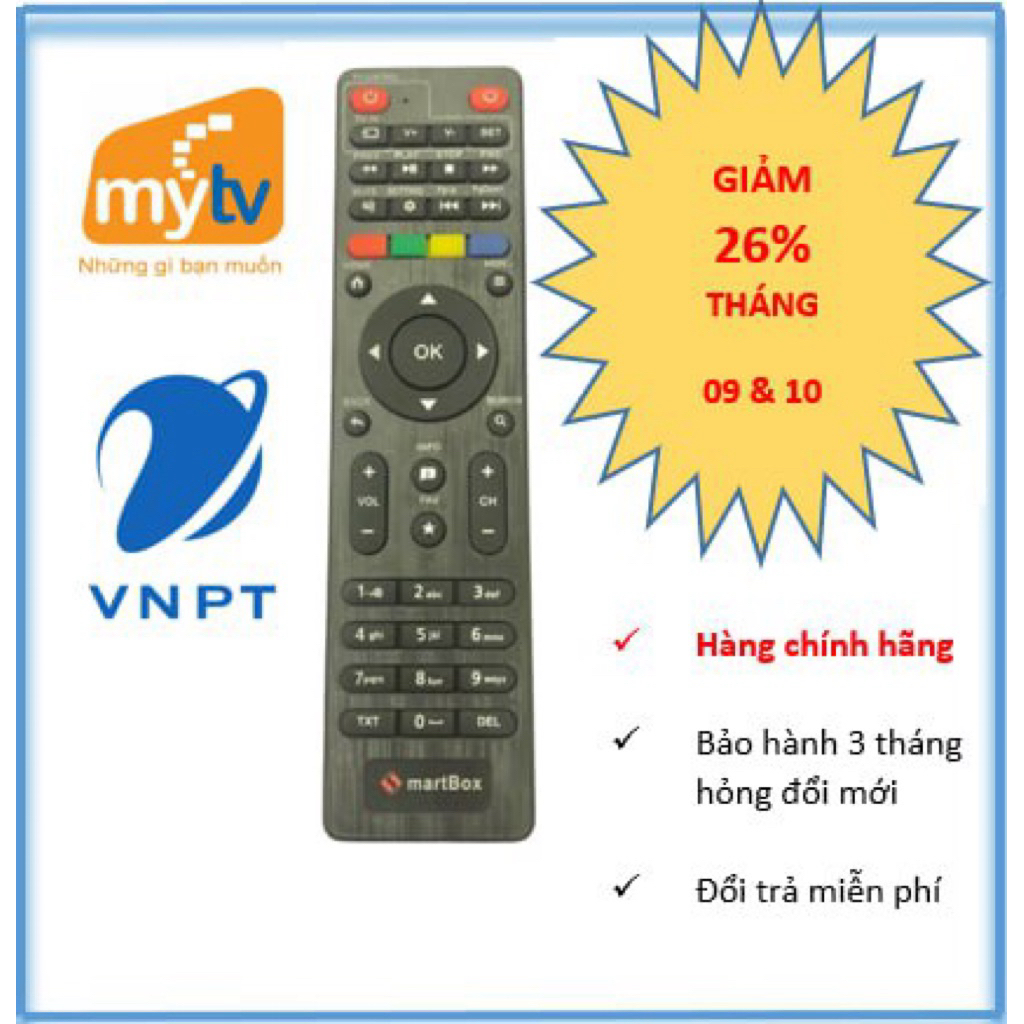 Remote điều khiển từ xa Smartbox MyTV VNPT | Shopee Việt Nam