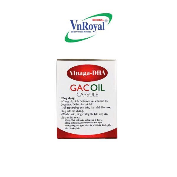 Dầu Gấc Viên Nang VINAGA GACOIL CAPSULE 30 Viên