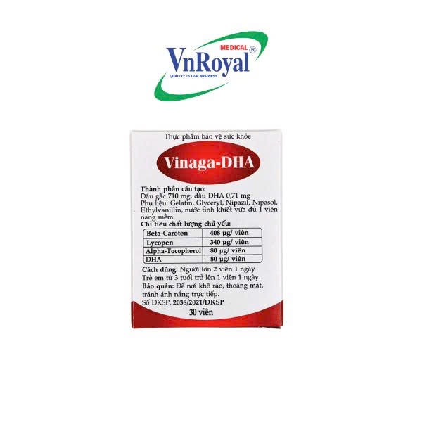 Dầu Gấc Viên Nang VINAGA GACOIL CAPSULE 30 Viên