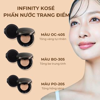 Phấn Nước Trang Điểm Che Phủ Khuyết Điểm, Dưỡng Ẩm, Căng Bóng Tự Nhiên Infinity KOSÉ Nhật Bản 12g