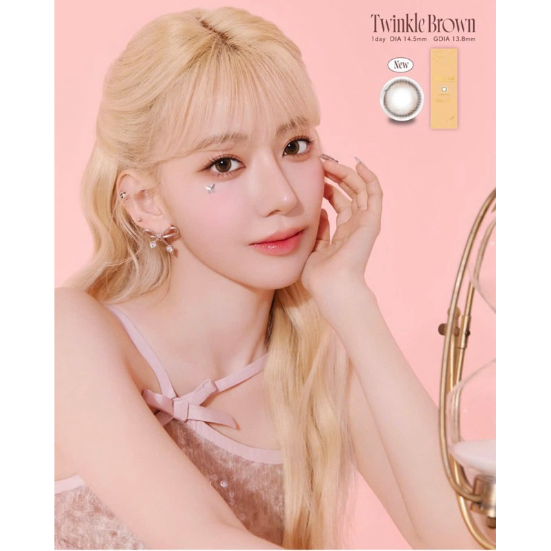 🌸 Lens 1 ngày 24h sử dụng Twinkle Brown 14.5MM Nhật Bản - Gamilens 🌸