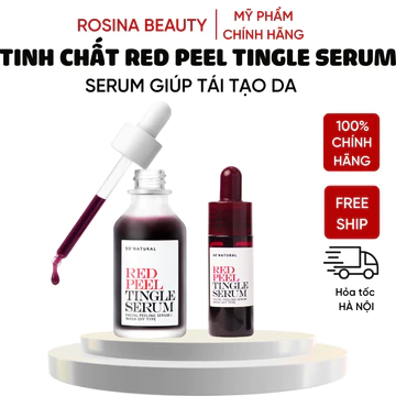 Serum Tinh chất thay da sinh học So’Natural Red Peel Tingle Serum Tinh chất tẩy da chết dưỡng sáng, làm mịn da