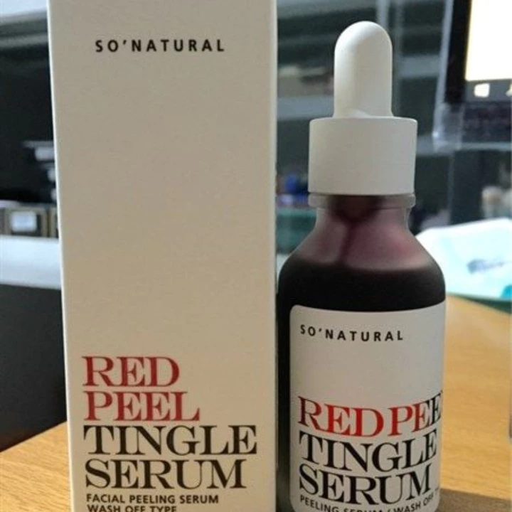 Serum Tinh chất thay da sinh học So’Natural Red Peel Tingle Serum Tinh chất tẩy da chết dưỡng sáng, làm mịn da