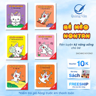 Combo Sách ehon cho bé 0 -3 tuổi -  Bé Mèo Nontan Rèn luyện  lối sống tích cực cho trẻ mầm non