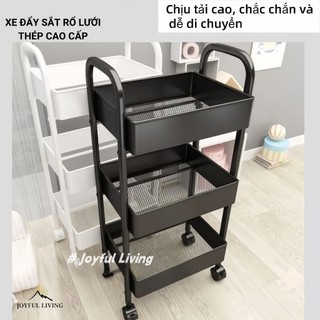 Kệ sắt (hàng tốt) để đồ bỉm sữa, Xe Đẩy Spa lưới thép có bánh xe xe đẩy hàng bánh xoay 360 độ