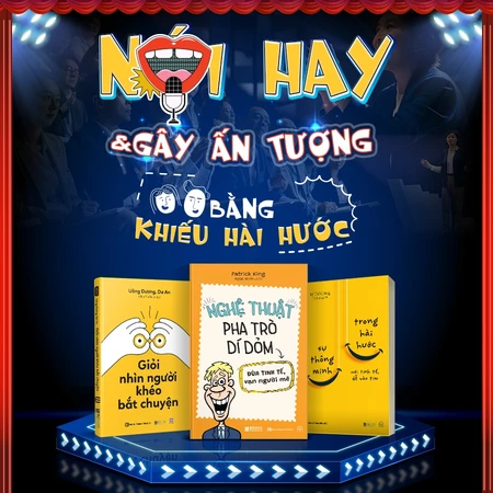 Bộ 3 Cuốn Giao Tiếp Hài Hước Giỏi Nhìn Người Khéo Bắt Chuyện, Sự thông minh trong hài hước, Nghệ thuật pha trò dí dỏm