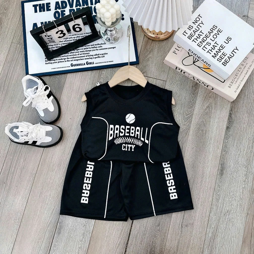 [Peinn] Set bộ quần áo mùa hè dành cho bé trai 14-52kg mẫu BỘ CITY. Chất liệu thoáng mát, co dãn. H8 - EB52