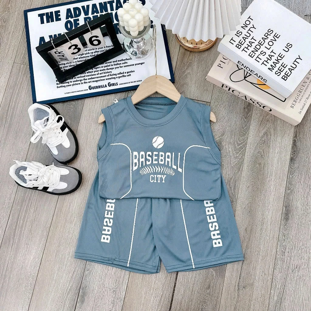 [Peinn] Set bộ quần áo mùa hè dành cho bé trai 14-52kg mẫu BỘ CITY. Chất liệu thoáng mát, co dãn. H8 - EB52